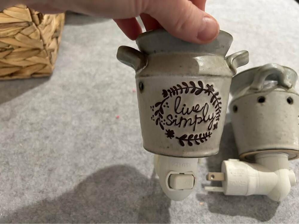 Scentsy Wall Wax Warmers Pewter Colorway Set of 2